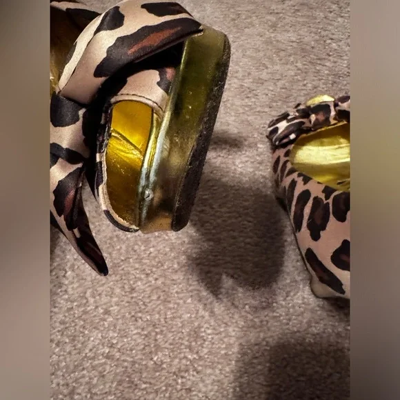 Coach Daisy Leopard Print Peep-Toe Heels✨VTG - Picture 14 of 16